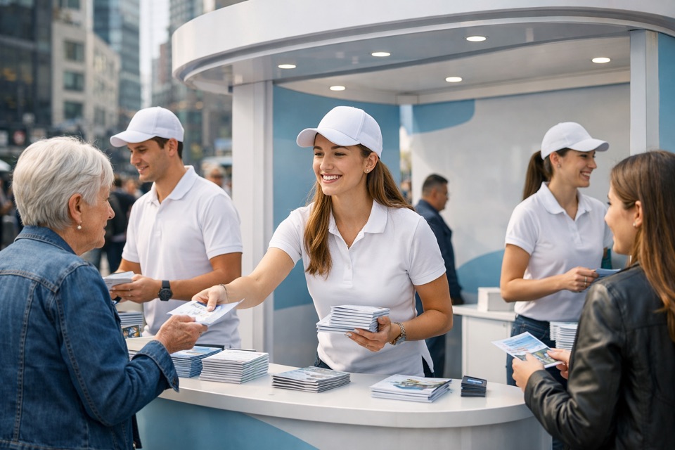 Promotion-Team bei einer Markenaktion auf einem Event